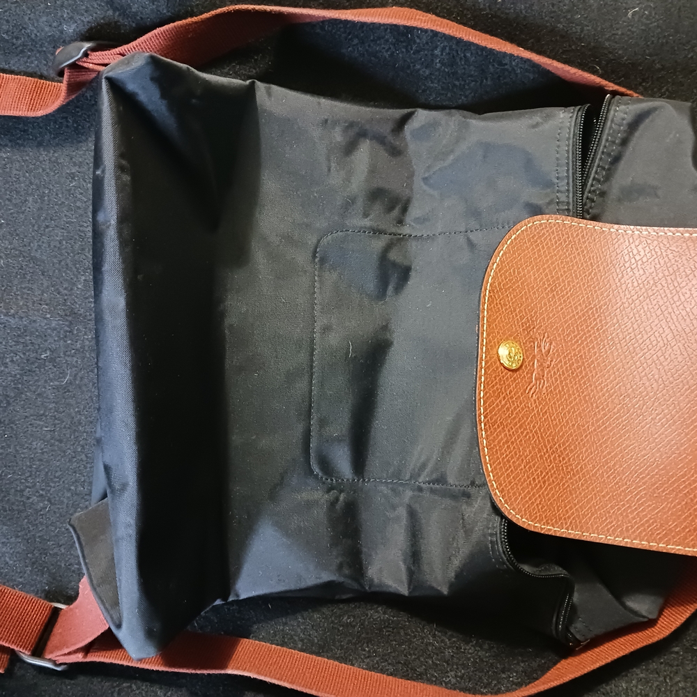 Longchamp Brown and Black Foldable Tote Bag - Picture 11 of 12